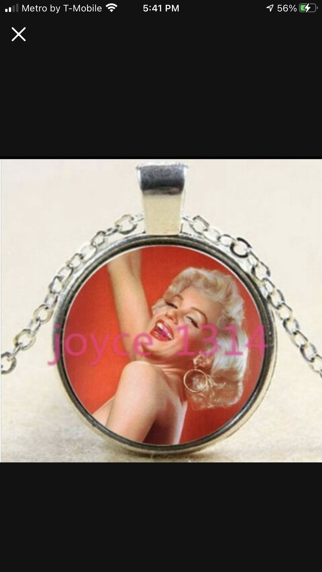 Marilyn Monroe Tibetan Silver Necklace