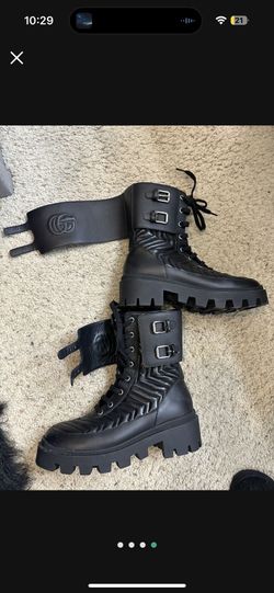 Gucci Black Buckle Boots