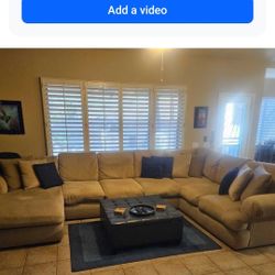 Oversized Three Peice Sectional Couch