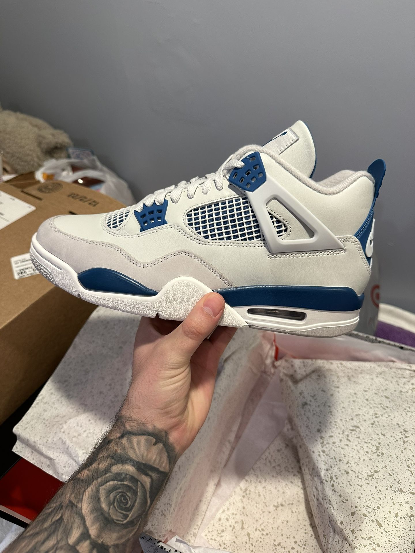 Military Blue 4s Size 9