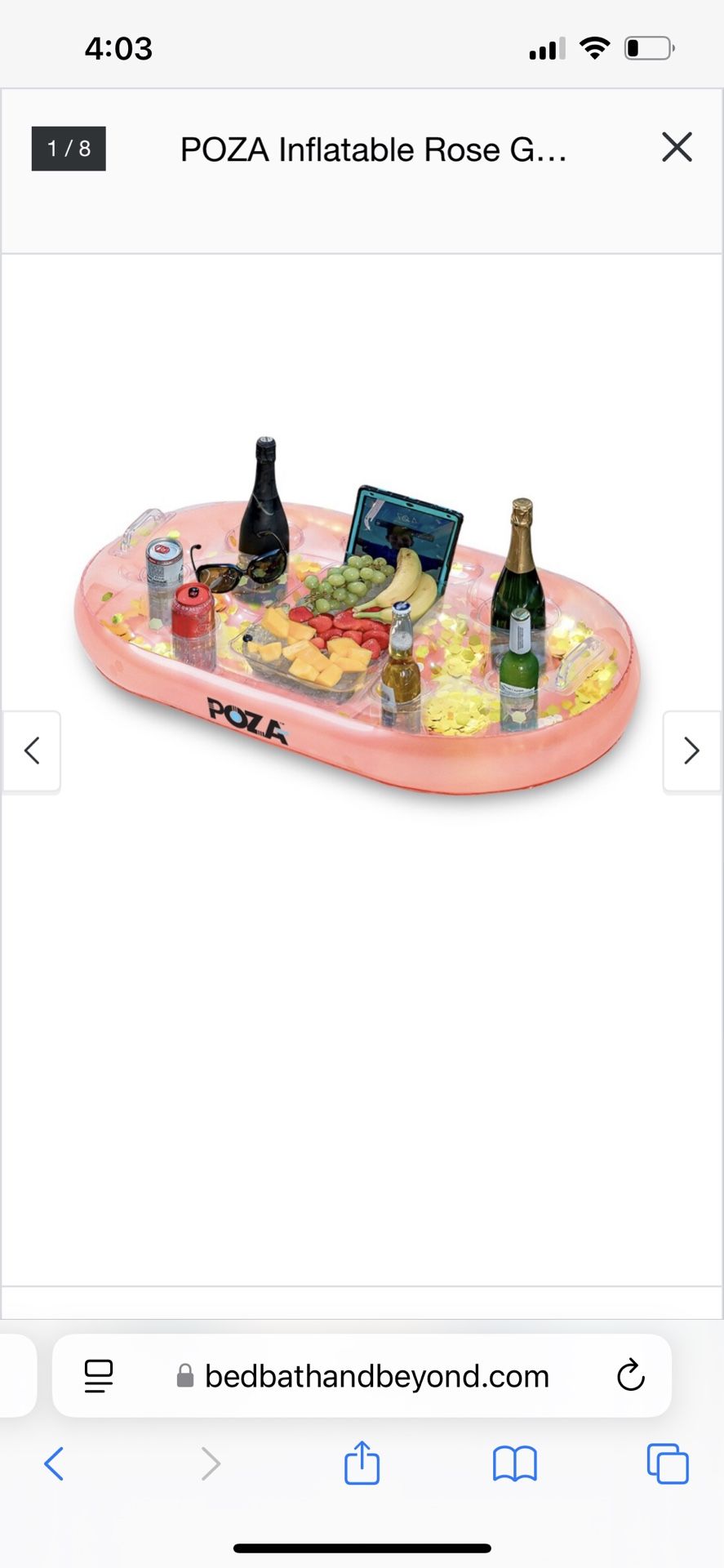Rose Gold Floating Inflatable Cooler