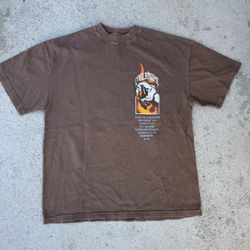 Brown Civil Regime cotton streetwear tee size small 