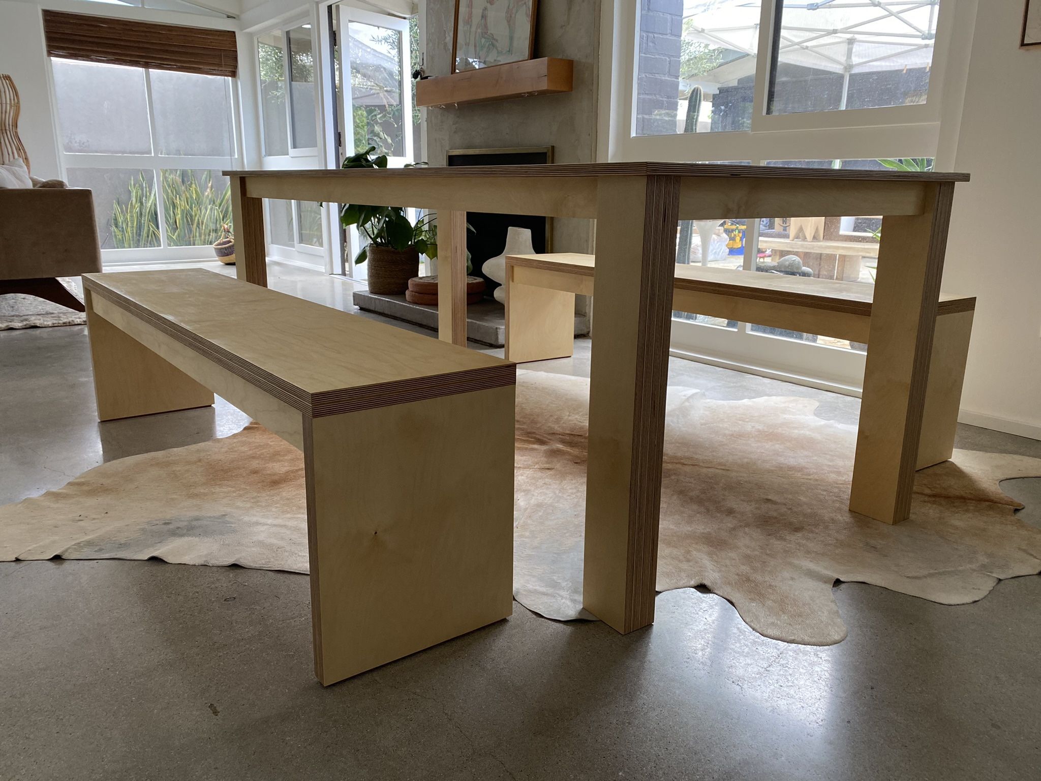 Dining Table or Dining Set Baltic Birch Plywood Solid Wood With Benches,All Products : American Fashion Style Bags On Sale