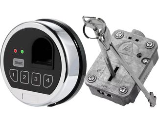 EMP Fingerprint Gun Safe Lock Replacement with Swing Bolt & 2 Emerency Keys