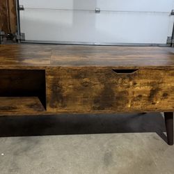 FONTOI 39" Lift Top Rectangle Coffee Table with Hidden Compartment, Side Table for Living Room Bedroom Office, Brown