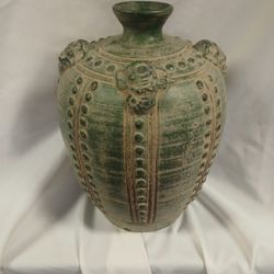 Large Asian Emerald Green Elephant Vase - Vintage/Antique Style
