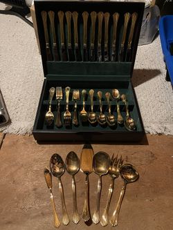 12-piece Gold-plated Silverware Set
