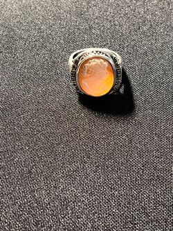 Vintage art Deco Sterling Silver cameo ring
