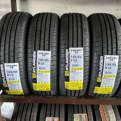 195/65/15 Atlander  New Tires Set Of 4 Installed And Balanced Set De 4 Llantas Instaladas Y Balanceadas