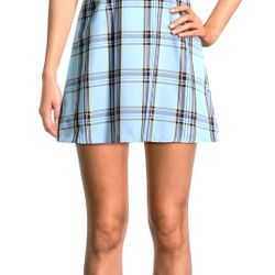 No Boundaries Blue Plaid Dress - Size M