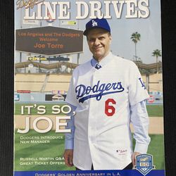 LA Dodgers line drives magazine   Commemorative 50th anniversary MLB issue Joe torre 