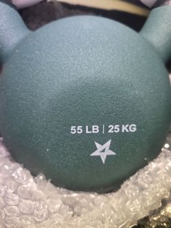 Yes4All 55 Pound Kettlebell Single Neoprene Coated Cast Iron Weight green $100 open box never used