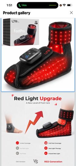 Red light therapy for feet pain