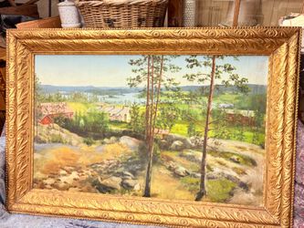 Original Painting Antique Frame