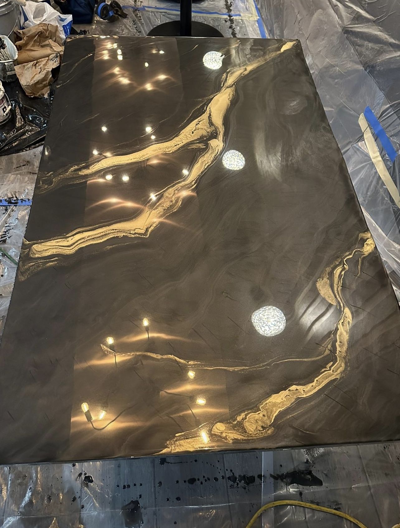 Epoxy Resin Countertop Kit – Metallic Finish (Materials Included)