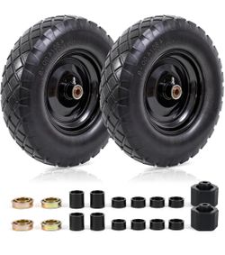 4.80/4.00-8" Flat Free Tire and Wheel