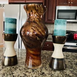 Candle Holder With Flower vase $15