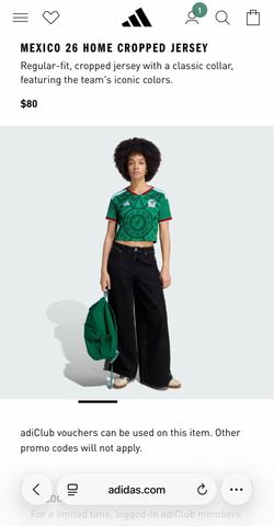 Mexico woman cropped jersey