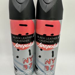 (2Pcs) Aeropostale body spray black leather + Lavender