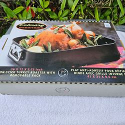 Culinary Essentials Non-Stick Turkey Roaster with Rack