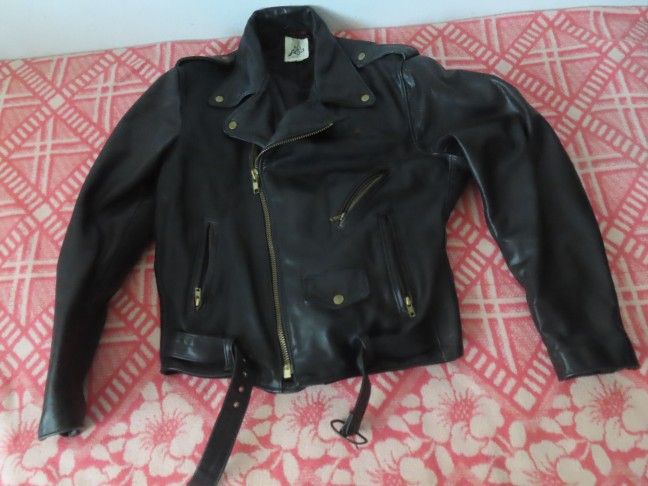 vintage rare rad leather san francisco motorcycle jacket sz 40