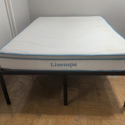 Full Mattress + Bed Frame, like NEW