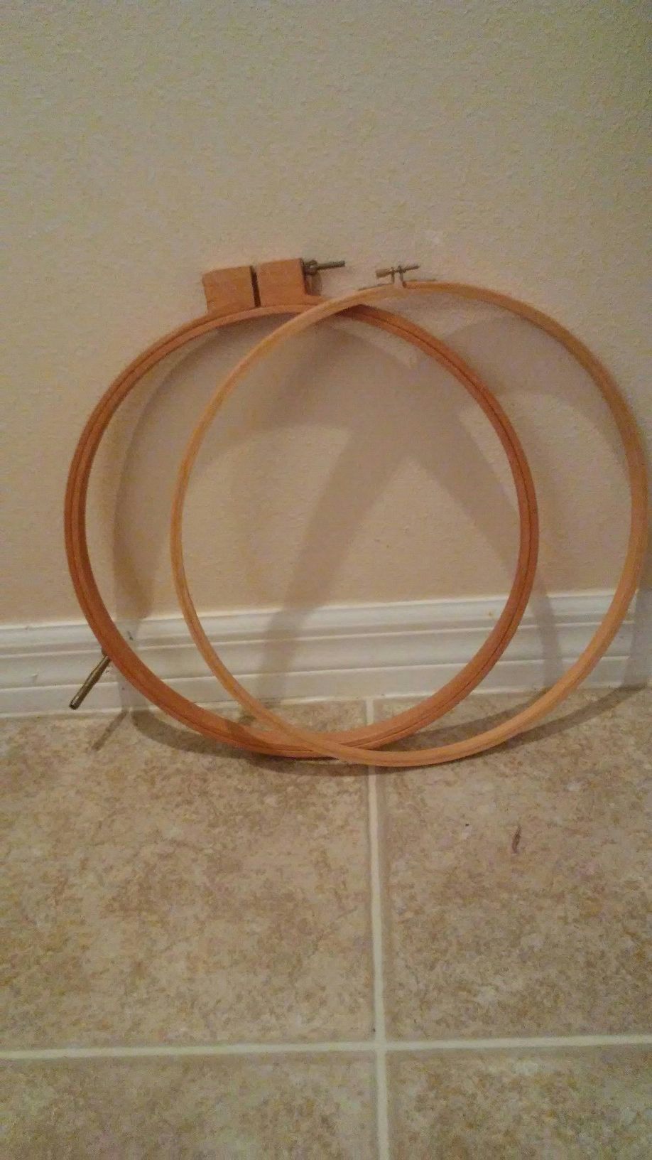Wooden embroidery hoops