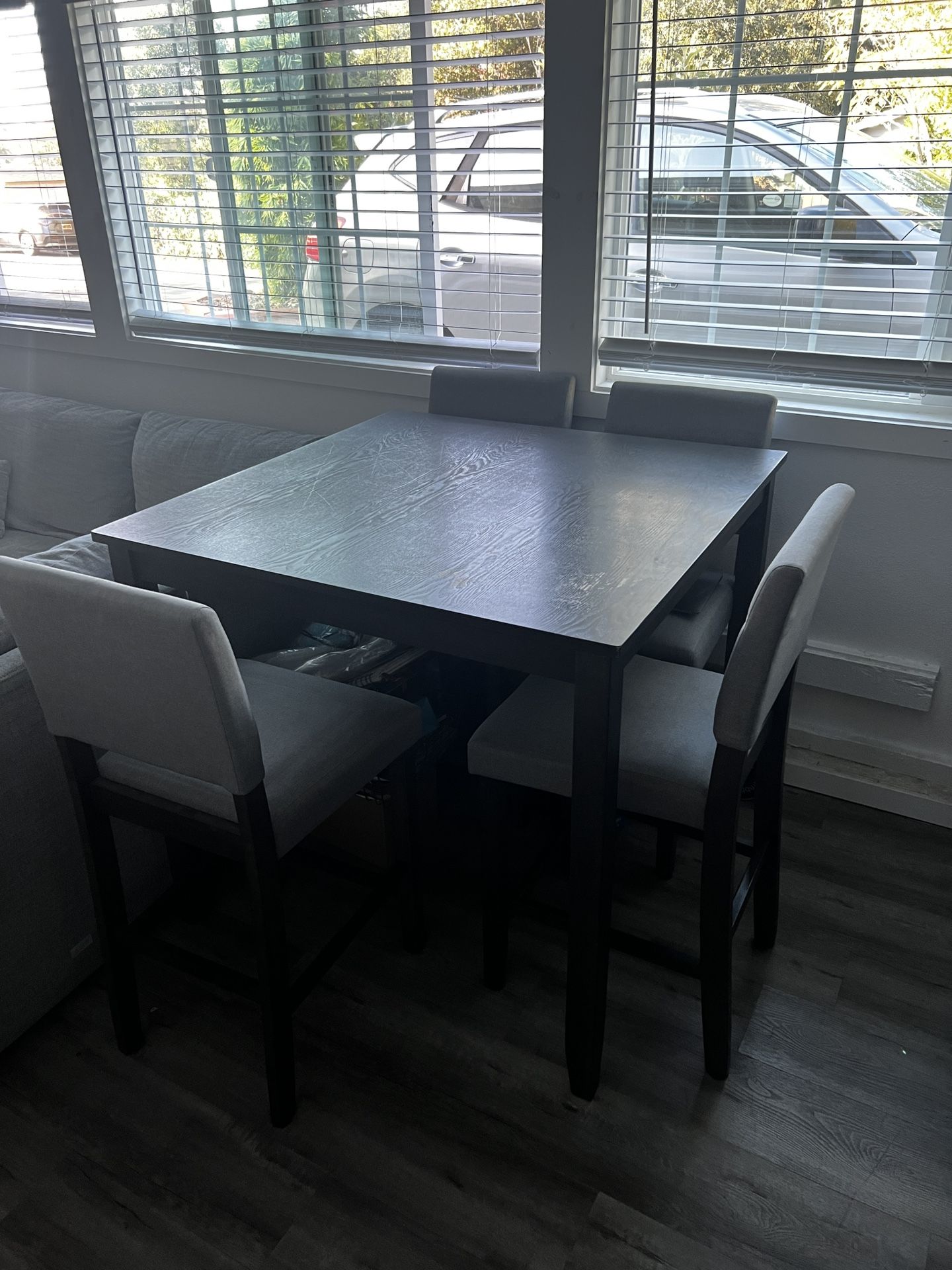 Complete dining set -square table & 4 chairs
