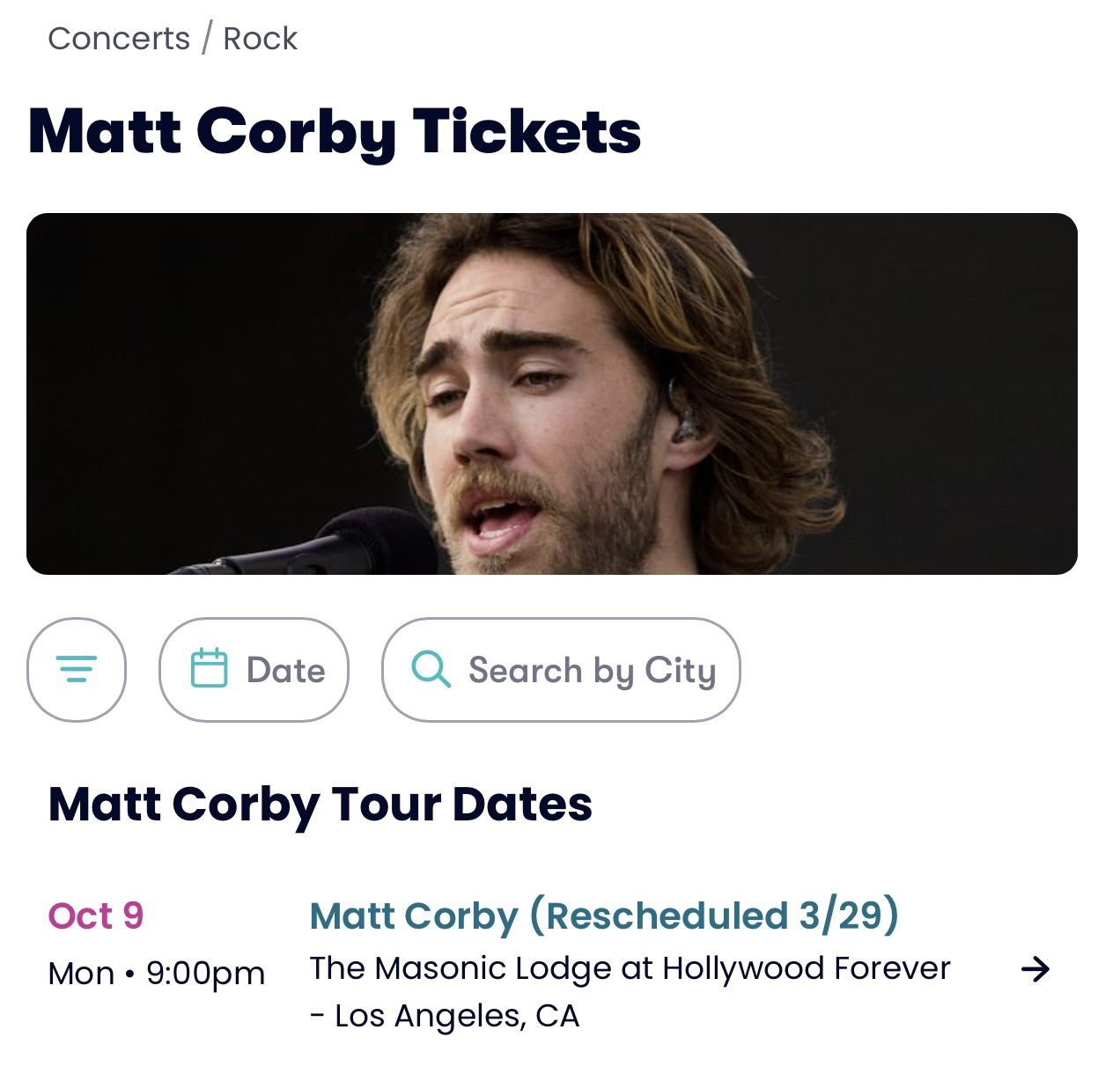 Matt Corby Concert Tickets
