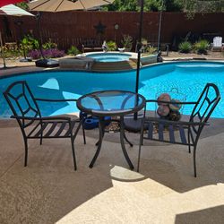28h 29w Hampton Bay Metal Outdoor Furniture Set Outdoor Table and Chairs