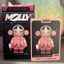 POP MART  MEGA SPACE MOLLY 100% PEACH 2016
