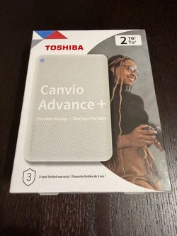 Toshiba Canvio Advance Plus 2TB Portable External Hard Drive - White