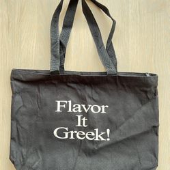 Flavor it Greek bag tote bag 
