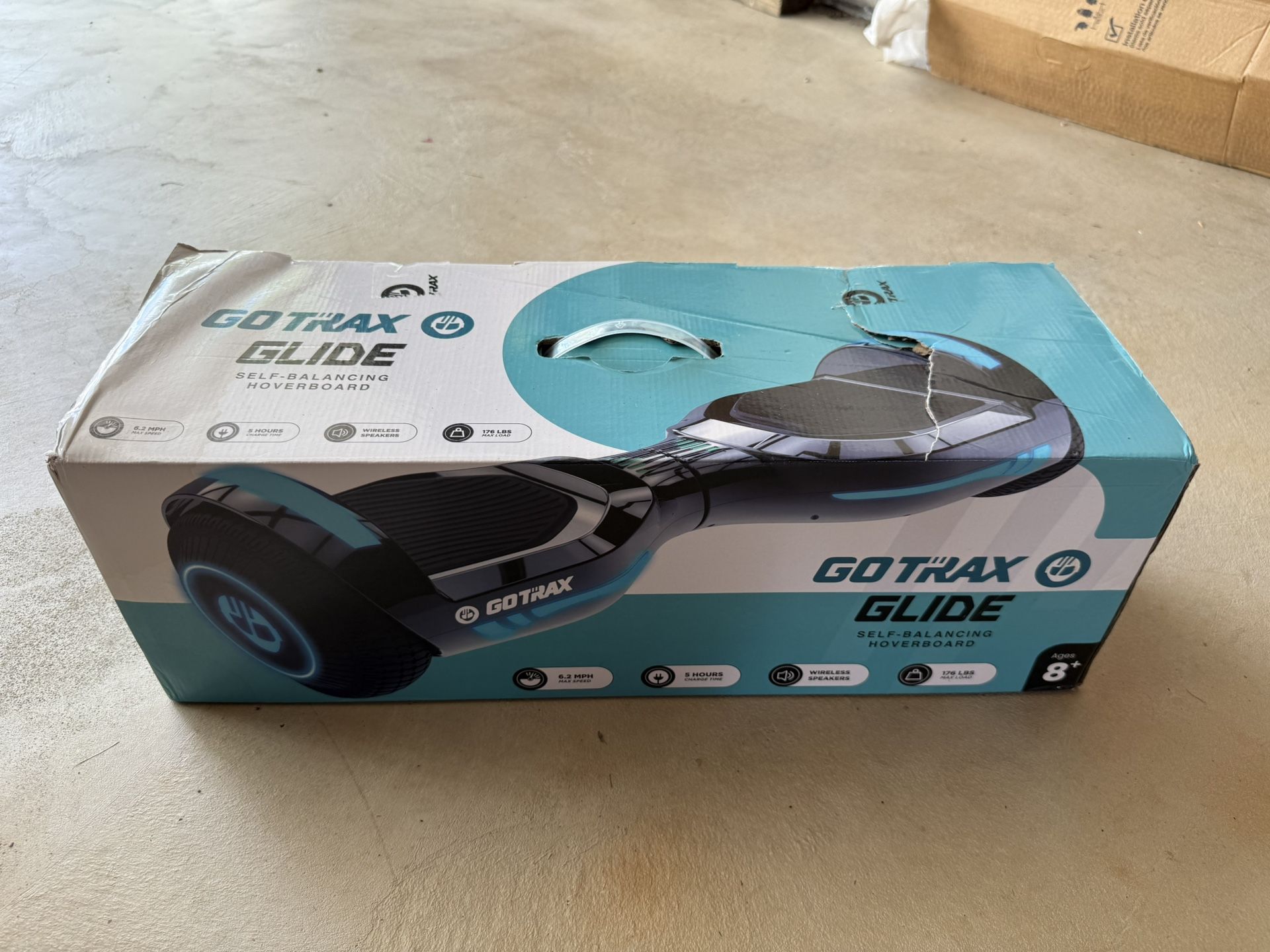 NIB GOTRAX GLIDE 6.5” Hoverboard - Metallic Silver