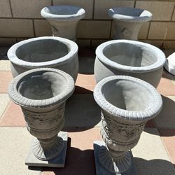 New Flower Pots Made Out Of Cement Perfect Gift 