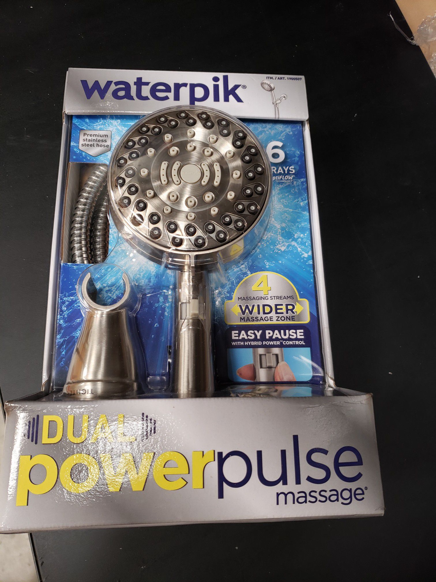 Waterpik dual power pulse massage hand held shower head