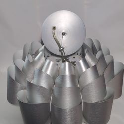 Mid Century Modern Metal Light Fixture With Petals