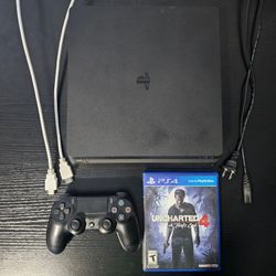 PS4 Slim Console, Model CUH-2015b, 1TB, Cords,  1 Controller, 1 Game, Very Good Condition 
