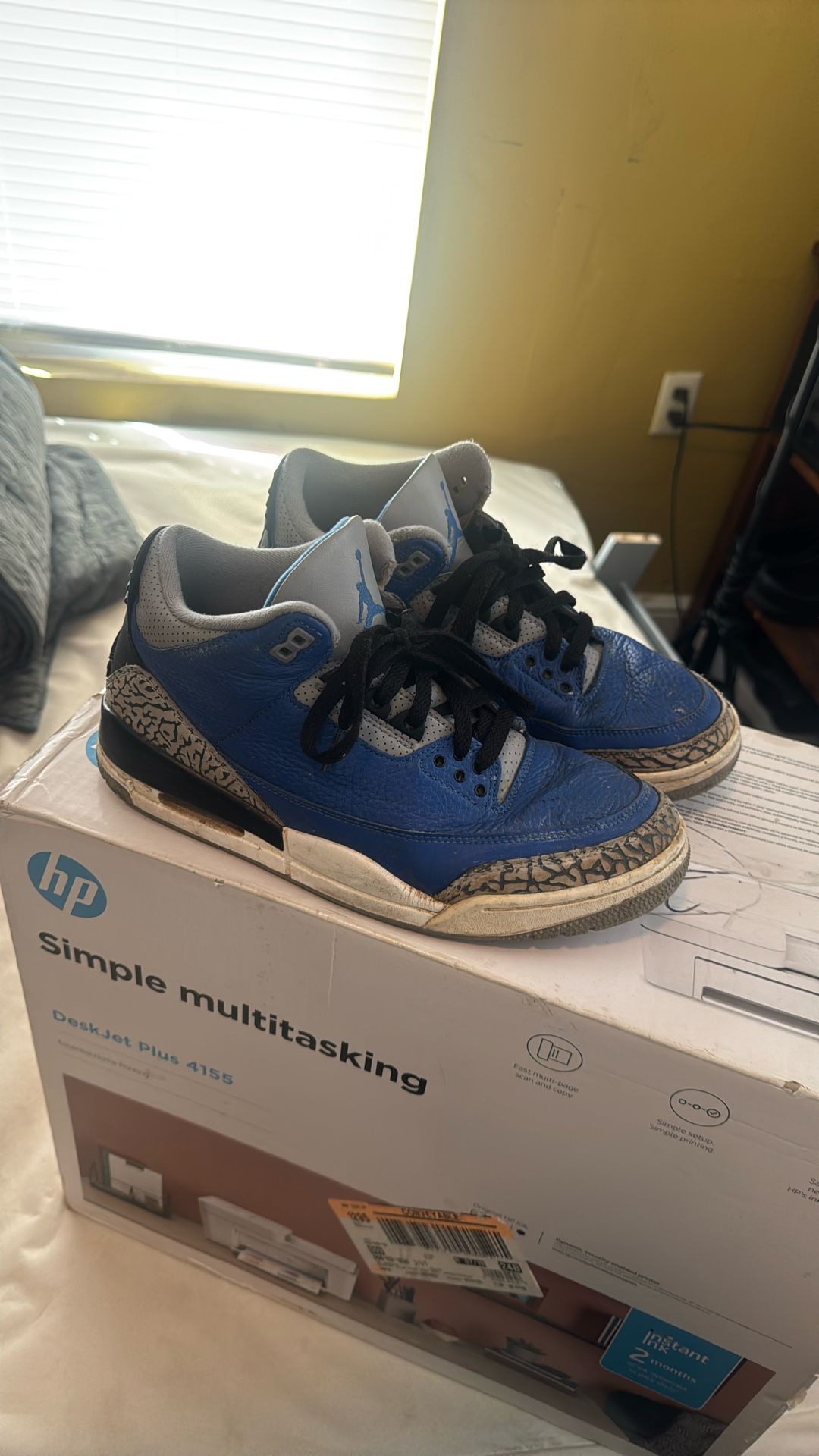 Nike Air Jordan 3 Retro Varsity Royal Blue Black CT8532 400 Men's Shoe Size 9