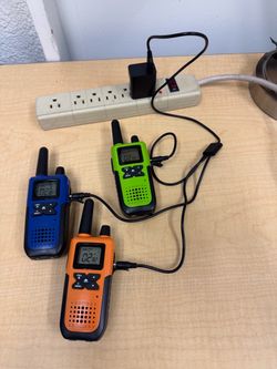 Set of (3) Topsung Walkie Talkies Rechargeable Adults Long Range.  Multi-purpose 2 Way Radio 3,Pack for Team Work Senior Care Kid Adventure Family Cam
