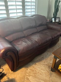 For Sale-Leather sofa and loveseat