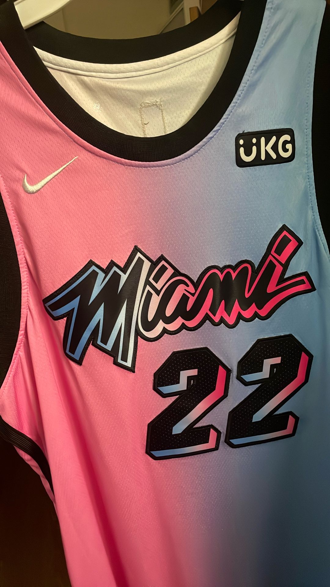 Jimmy Butler Half Pink/ Half Blue Jersey