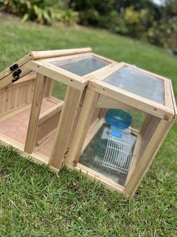 Custom Built Large Wooden Hamster Mansion / Enclosure with Clear Sides