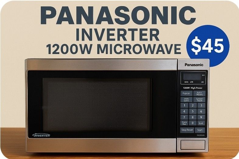 Panasonic Inverter 1200W Microwave - Excellent Condition!