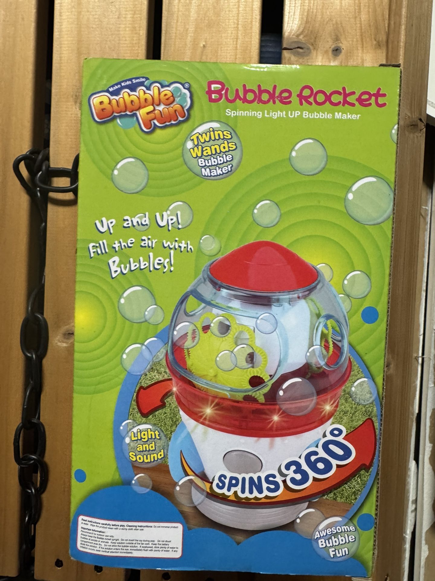 (unopened box) rocket Bubble Machine