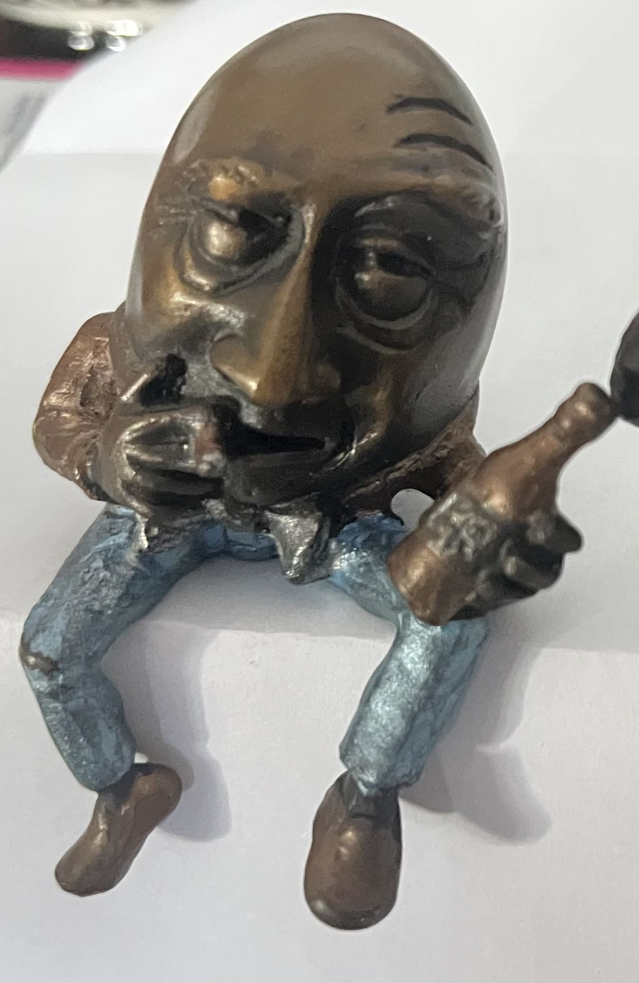 Bronze ‘Humpty Dumpty’ Sculpture By Kimber Fieberg