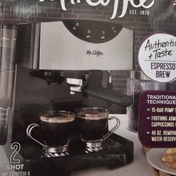 Mr. Coffee 2 Shot Pump Espresso And Cappuccino Maker