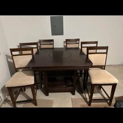 High top Table And 6 Chairs