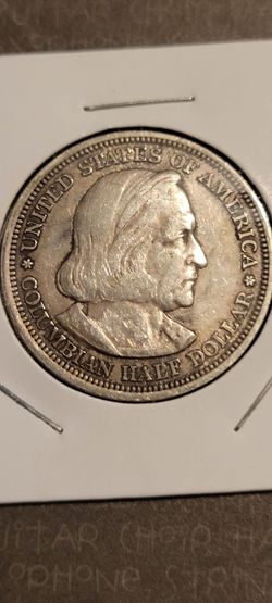 1893 World's Columbian Exposition Silver Half Dollar - AU 90% Silver!