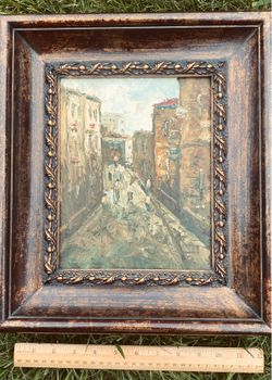 City Setting Oil Painting